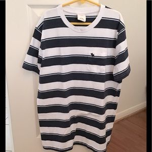 Abercrombie kids striped pocket tee sz XL